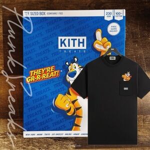 KITH Treats Kelloggs Tony The Tiger Signature Pocket Tee • Black • 2025